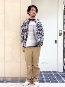 「ロックコーデ」｜「アイテム（ブルゾン）」を使った、K.ODAさん（メンズ・182cm）の春コーディネート