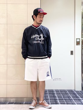 「ロックコーデ」｜「アイテム（キャップ）」を使った、K.ODAさん（メンズ・182cm）の春コーディネート