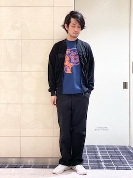 「ロックコーデ」｜「アイテム（その他アウター）」を使った、K.ODAさん（メンズ・182cm）の春コーディネート