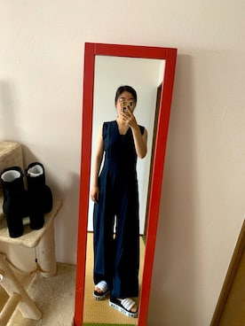 「アイテム（つなぎ/オールインワン、その他）」を使った、昴さん（レディース・162cm）の冬コーディネート