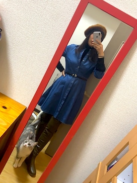「RAY CASSIN（レイカズン）のアイテム（ハンチング/ベレー帽）」を使った、昴さん（レディース・162cm）の冬コーディネート