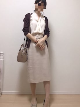「OFUON（オフオン）のアイテム」を使った、juliさん（レディース・155cm）の春コーディネート