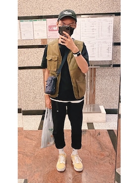 「asos（エイソス）のアイテム（その他アウター）」を使った、Howard Cheungさん（メンズ・165cm）の冬コーディネート