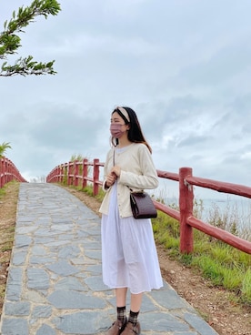 「MUJI」｜「アイテム（その他シューズ）」を使った、cherry. さん（レディース・158cm）の春コーディネート