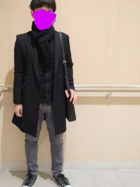 「GGD（ジージーディー）のアイテム（ジャケット/アウター）」を使った、MEGさん（メンズ・166cm）の冬コーディネート