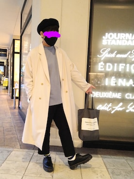 「BROWNY（ブラウニー）のアイテム（パンツ）」を使った、MEGさん（メンズ・166cm）の春コーディネート