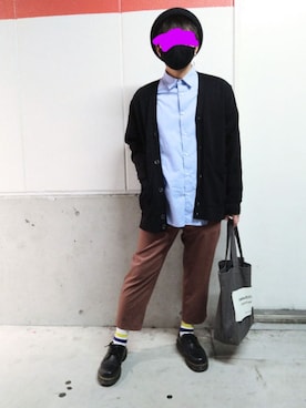 「PLST（プラステ）のアイテム（トップス）」を使った、MEGさん（メンズ・166cm）の春コーディネート