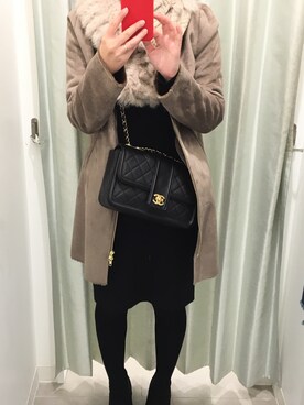 「URBAN RESEARCH（アーバンリサーチ）のアイテム（ムートンコート）」を使った、sa.sa.no.さん（レディース・160cm）の冬コーディネート
