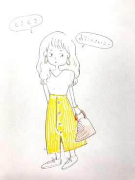 「BEAMS（ビームス）のアイテム（イヤリング）」を使った、ＨＡＮＡさん（レディース・149cm）の夏コーディネート