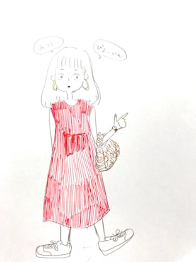 「BEAMS（ビームス）のアイテム（イヤリング）」を使った、ＨＡＮＡさん（レディース・149cm）の夏コーディネート