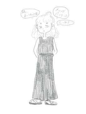 「black」｜「アイテム（つなぎ/オールインワン）」を使った、ＨＡＮＡさん（レディース・149cm）の夏コーディネート