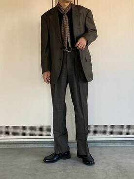 「アイテム（フォーマルスーツ/小物）」を使った、たぬいさん（メンズ・167cm・10代）の秋コーディネート