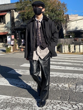 「endevice（エンデヴァイス）のアイテム（シューズ）」を使った、たぬいさん（メンズ・167cm）の冬コーディネート