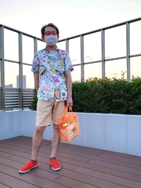 「TAKEO KIKUCHI TOKYO（タケオキクチトウキョウ）のアイテム」を使った、ちゃばこさん（メンズ・168cm）の夏コーディネート