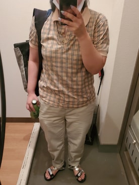 「アイテム（バックパック/リュック、シルバー系）」を使った、MANAさん（レディース・155cm）の夏コーディネート