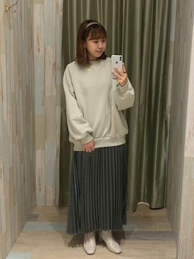 「Petit fleur（プチフルール）のアイテム」を使った、renaさん（レディース・158cm）の冬コーディネート