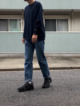 「Graphpaper（グラフペーパー）のアイテム（スウェット）」を使った、のむけんさん（メンズ・180cm）の夏コーディネート