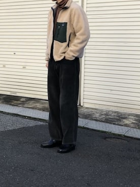 「レトロX」｜「アイテム（ブーツ）」を使った、のむけんさん（メンズ・180cm）の冬コーディネート