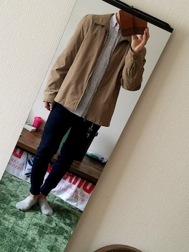 「TOMMY（トミー）のアイテム（ナイロンジャケット）」を使った、けーさん（メンズ・172cm）の春コーディネート