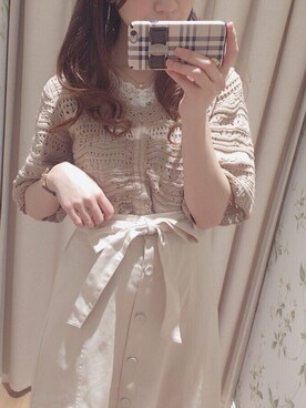 「amelier MAJESTIC LEGON（アメリエルマジェスティックレゴン）のアイテム」を使った、natsuさん（レディース・162cm）の春コーディネート