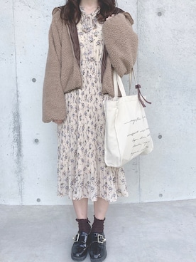 「ADOLESCENCE （アドレセンス）のアイテム」を使った、natsuさん（レディース・162cm）の冬コーディネート