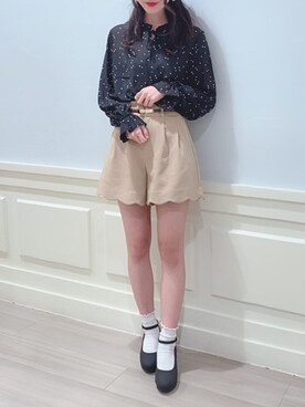 「スカラップ」｜「アイテム（パンプス）」を使った、natsuさん（レディース・162cm）の春コーディネート
