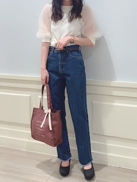 「細身のパンツ」｜natsuさん（レディース・162cm）の春コーディネート
