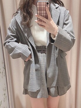 「MAJESTIC LEGON（マジェスティックレゴン）のアイテム（テーラードジャケット）」を使った、natsuさん（レディース・162cm）の秋コーディネート