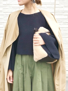 「誕生日」｜「アイテム（トレンチコート）」を使った、misaki さん（レディース・160cm）の秋コーディネート
