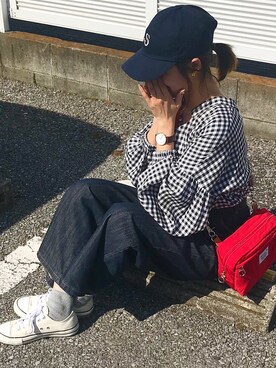 「salus（サルース）のアイテム（トップス）」を使った、misaki さん（レディース・160cm）の春コーディネート