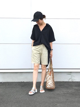 「salus（サルース）のアイテム（トップス）」を使った、misaki さん（レディース・160cm）の夏コーディネート