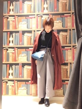 「白ソックス」｜「アイテム（その他アウター）」を使った、nkさん（レディース・154cm）の秋コーディネート