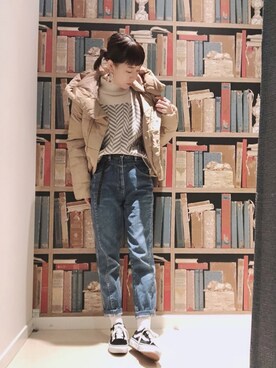 「THE SHOP TK （ザ ショップ ティーケー ）のアイテム（その他アウター）」を使った、nkさん（レディース・154cm）の冬コーディネート