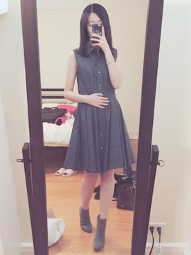 「theory（セオリー）のアイテム（ワンピース/ドレス）」を使った、Linnetさん（レディース・165cm）の冬コーディネート