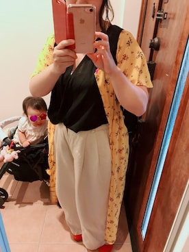 「ぽっちゃりコーデ」｜「アイテム（チュニック）」を使った、どれみさん（レディース・154cm）の夏コーディネート