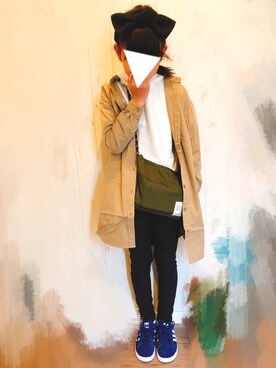 「AZUL by moussy（アズールバイマウジー）のアイテム（その他アウター）」を使った、HiNaRiさん（キッズ・132cm）の春コーディネート