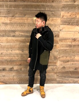 「ディーゼル」｜「アイテム（その他アウター）」を使った、TOMOCHIKAさん（メンズ・176cm）の秋コーディネート