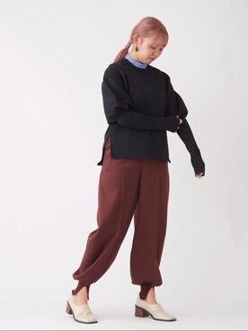 「骨格ウェイブ」｜LANVIN en Bleu STAFFさん（レディース・158cm）の秋コーディネート