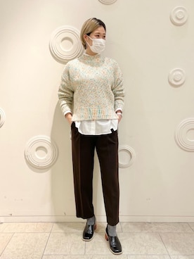 「アイテム（レッグウェア）」を使った、LANVIN en Bleu STAFFさん（レディース・170cm）の秋コーディネート