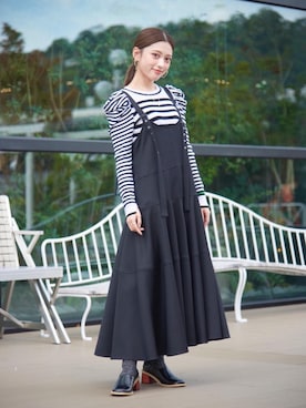 「骨格ウェイブ」｜LANVIN en Bleu STAFFさん（レディース・155cm）の秋コーディネート