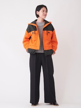 「アイテム（ナイロンジャケット）」を使った、LANVIN en Bleu STAFFさん（レディース・167cm）の秋コーディネート