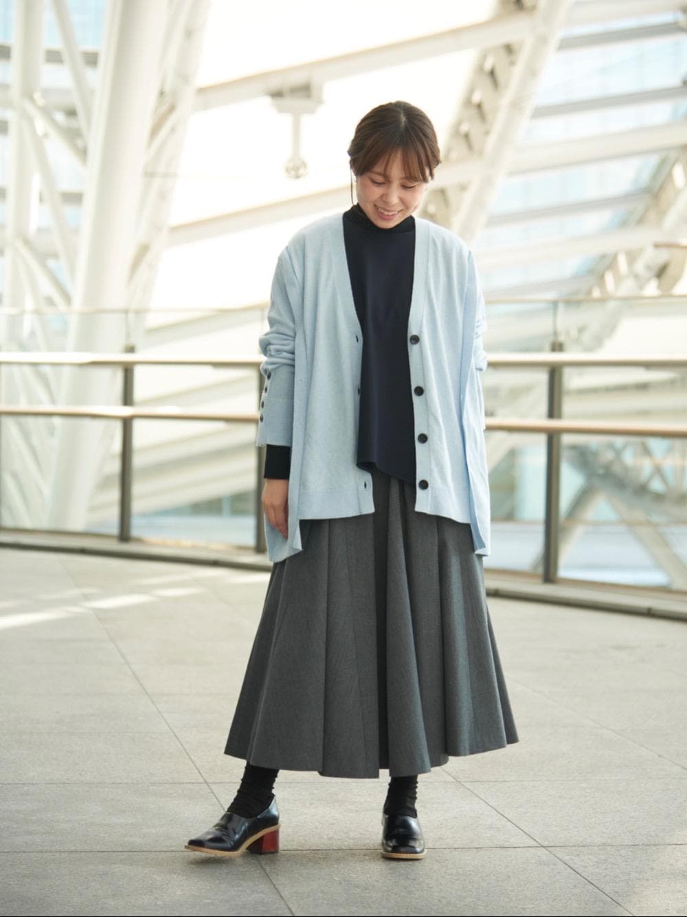 にゃん☆新品ランバンオンブルージャケットとフレアスカートのセット LANVIN en Bleu（ランバンオンブルー）の「ハルキングツイル