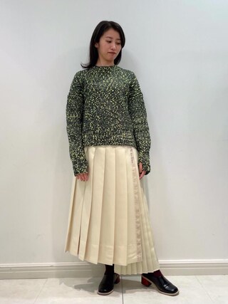 LANVIN en Bleu（ランバンオンブルー）の「ロゴテープミックスプリーツ