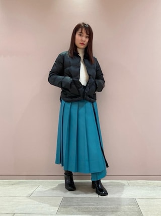 LANVIN en Bleu（ランバンオンブルー）の「ロゴテープミックスプリーツ