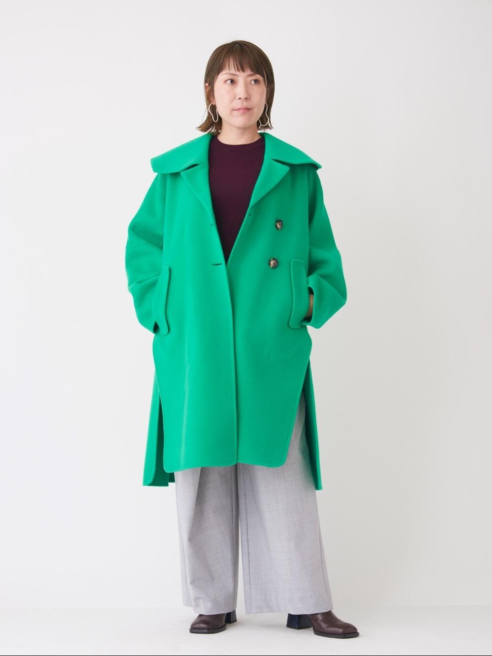 ランバンオンブルー　ビックカラーウールコート LANVIN en Bleu（ランバンオンブルー）の「ショートビーバー