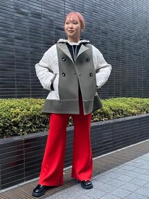 LANVIN en Bleu(ランバンオンブルー)の「メルトンコンビキルティング LANVIN en Bleu(ランバンオンブルー)の「メルトンコンビキルティング