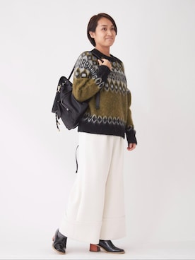 「骨格ウェイブ」｜LANVIN en Bleu STAFFさん（レディース・159cm）の冬コーディネート