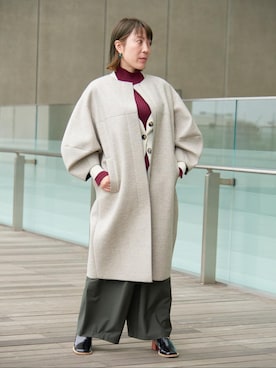 「アイテム（ドレスシューズ）」を使った、LANVIN en Bleu STAFFさん（レディース・162cm）の冬コーディネート