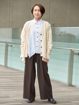 「骨格ウェイブ」｜LANVIN en Bleu STAFFさん（レディース・160cm）の冬コーディネート