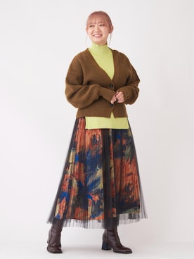 「骨格ウェイブ」｜LANVIN en Bleu STAFFさん（レディース・158cm）の冬コーディネート